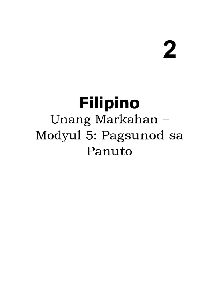 Fil. 2 Q1 Module 5 Edited W5 | PDF