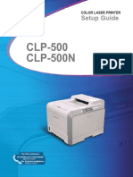Instrukcja Obsługi Drukarki Samsung CLP500 - Angielska