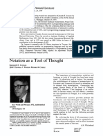 Keneth E. Iverson - Notation As A Tool of Thought PDF