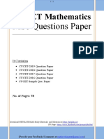 Cucet MSC 2019 2016kalika 74pages PDF