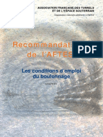 AFTES Condition D'emploi Du Boulonnage