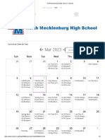 North Mecklenburg High School - Calendar PDF