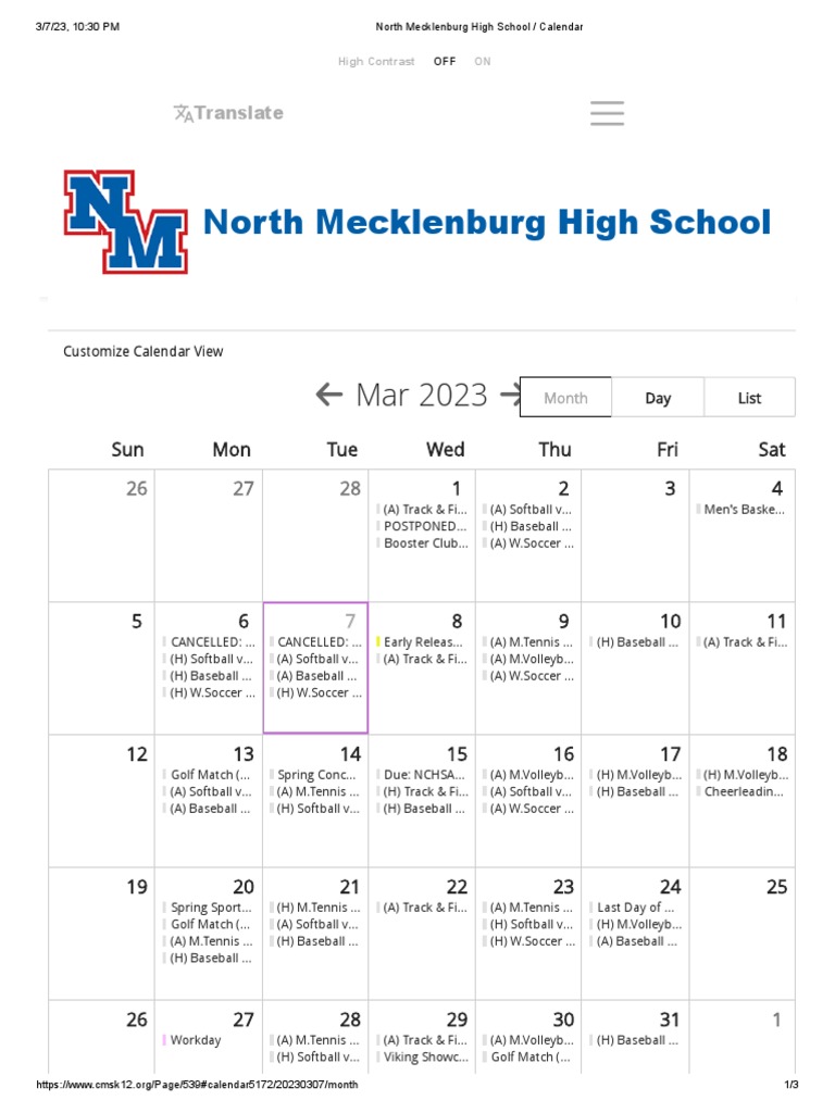Aloha High School Football Calendar