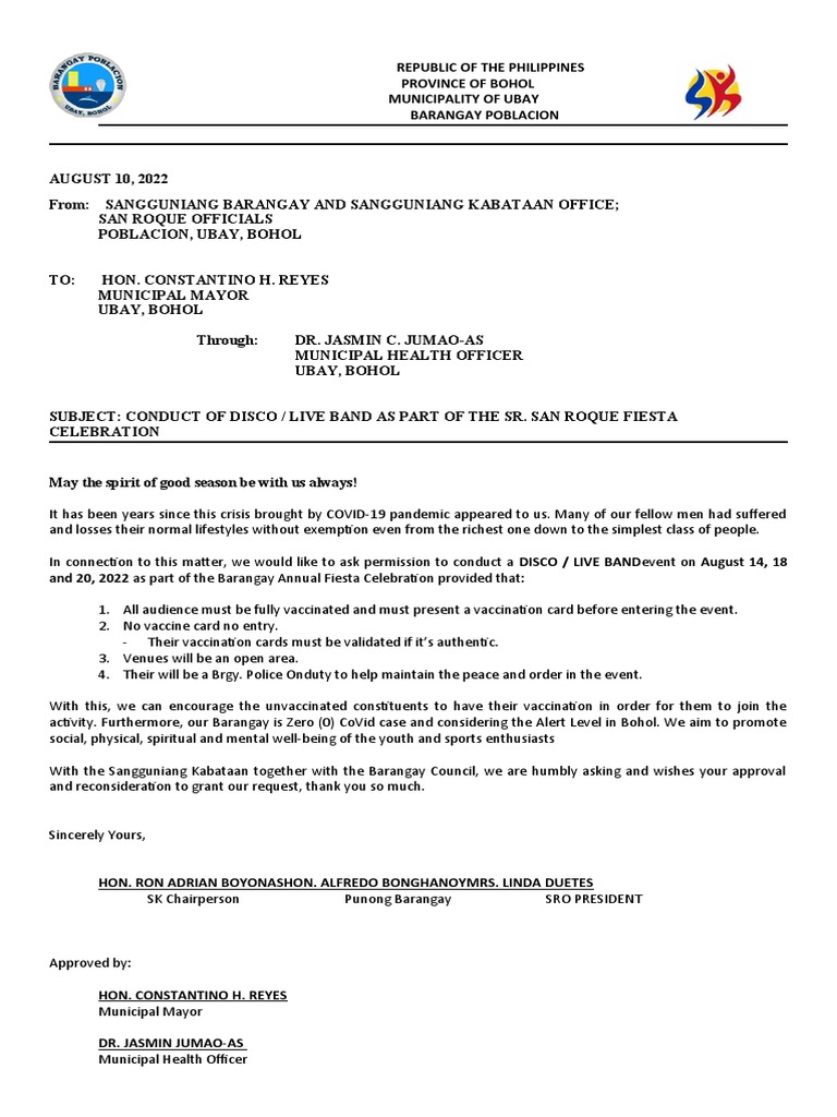 request-to-hold-disco-live-band-events-as-part-of-barangay-fiesta