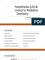 Lecture 2 - Local Anesthesia and Pain Control in Pediatric Dentistry