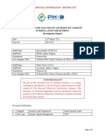 Port Harcourt Electricity Distribution Company Internal Audit Department (Investigation Report)