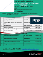 Seminar For Teaching Practice