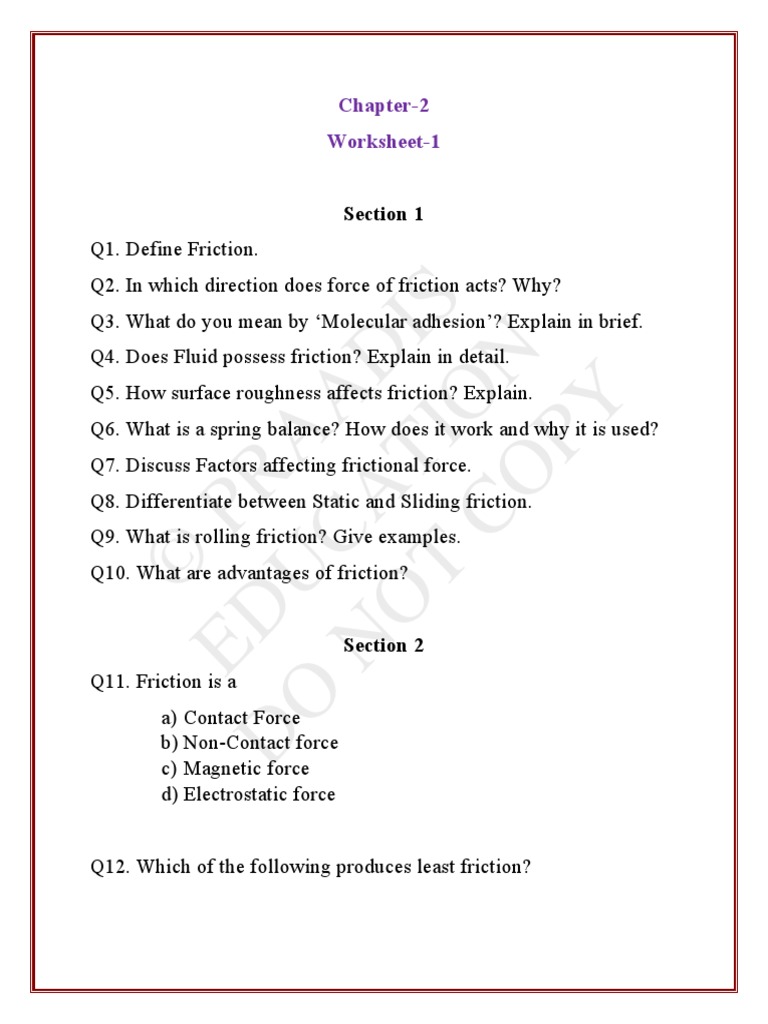 Friction Wk Pdf Friction Mechanical Engineering