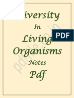 Diversity in Living Organismsnotes PDF