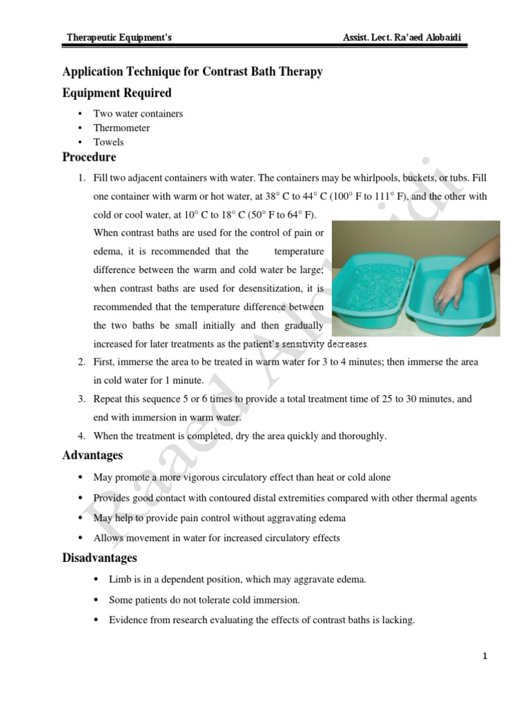 Contrast Bath Final PDF PDF