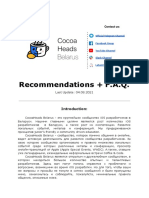 CocoaHeads Belarus Recommendations + F.A.Q PDF