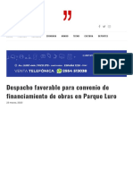 Despacho Favorable para Convenio de Financiamiento de Obras en Parque Luro - Diario Textual