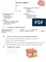 Fisa de Evaluare Pielea