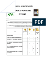 ENCUESTA DE SATISFACCIÓN Cliente Interno