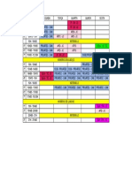 Horário de aulas semanal com disciplinas e professores