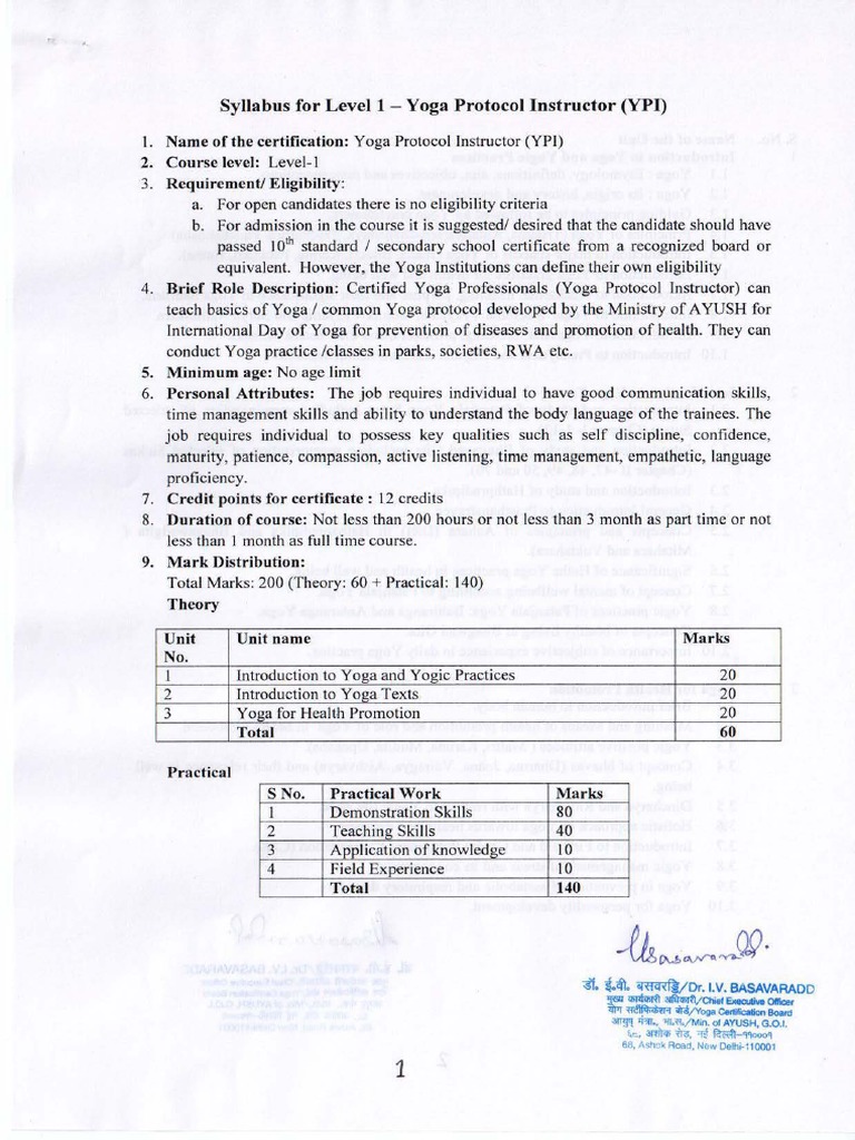 3 Grade Syllabus Level 1
