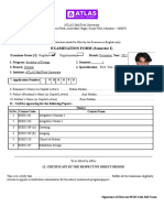 ATLAS - BDES - Sem 1 - Exam Form PDF