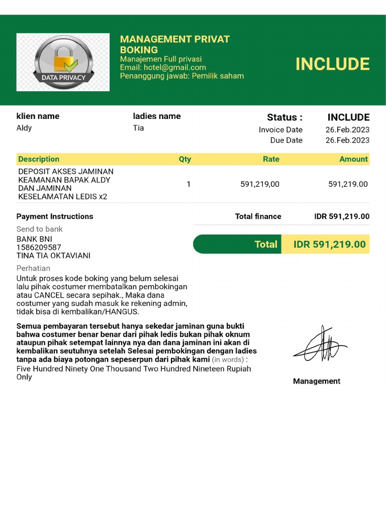 Invoice INCLUDE PDF | PDF