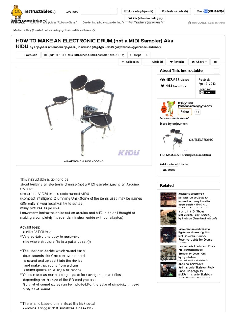 How To Make An Electronic Drum, PDF, Wire