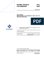 NTC 3566. CAFÉ VERDE. PREPARACION DE MUESTRAS ANALISIS SENSORAIL.pdf