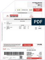 Factura electrónica Claro por servicios de televisión, decodificador y deuda anterior