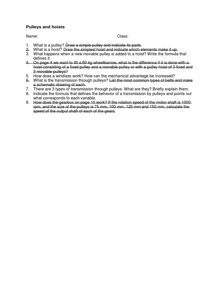 4 Pulleys And Hoists Pdf