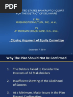 Download Washington Mutual WMI - Closing Argument of the Equity Committee 1st Confirmation Hearing in December 2010 by meischer SN63319846 doc pdf