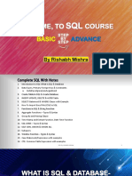 Complete SQL Tutorial in Hindi by Rishabh Mishra