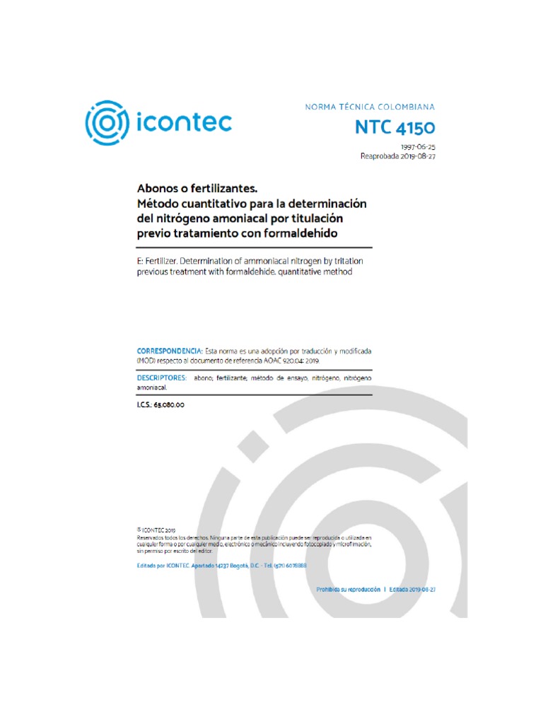 NTC 4150 de 25-06-1997 | PDF