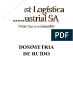 Dosimetria de Ruído Filial Cachoeirinha/RS