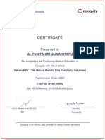 Certificate: Dr. Yunita Sri Ulina Sitepu