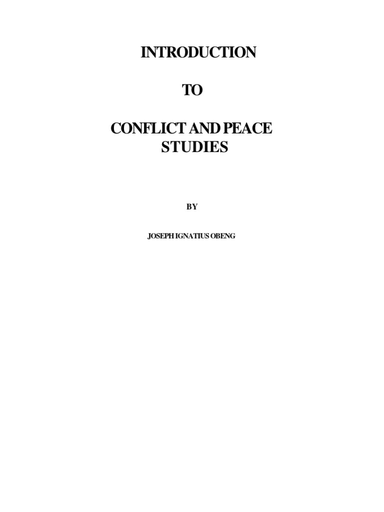 Introduction To Conflict And Peace Studies Pdf Pdf Karl Marx