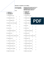 Measure of Parental Style