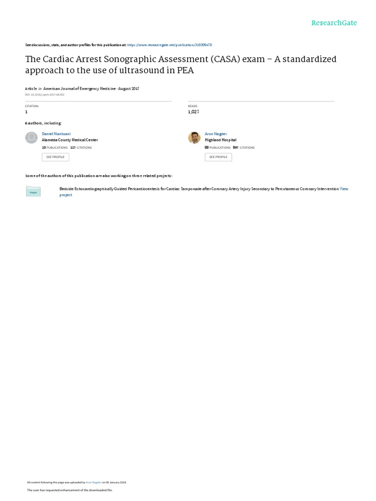 4 - CASA - 2017 The Cardiac Arrest Sonofraphic Assessmemt | PDF ...