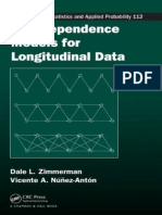 Dale L. Zimmerman, Vicente A. Núñez-Antón-Antedependence Models For Longitudinal Data (Chapman & Hall CRC Monographs On Statistics & Applied Probability) - Chapman and Hall - CRC (2009)