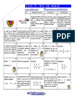 CALENDARIO MARZO MATEMÁTICAS 3o