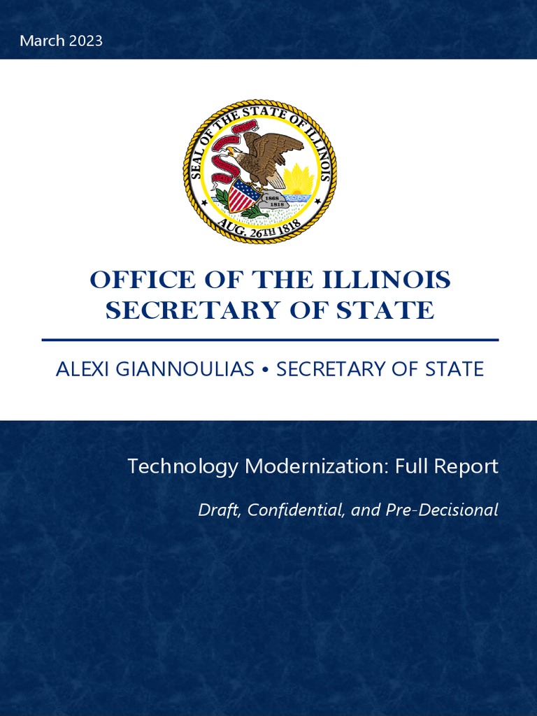 Illinois SOS Technology Modernization Report | PDF | Computer Security ...