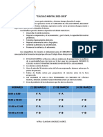 Cálculo Mental 2022-2023