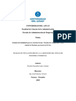 Estudio de factibilidad para una escuela de conducción en Machala