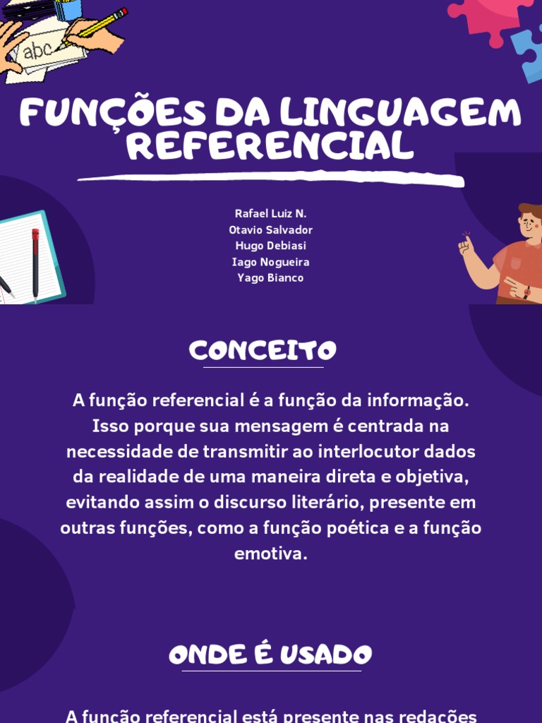 Função de Linguagem Referencial | PDF