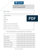 Doctoral Referees Report Form