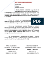 Acta de Compromiso de Pago Vehiculo PDF