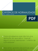 Critérios de Normalidade