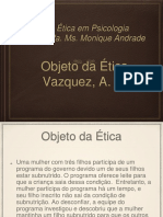 Objeto Da Ética - Vazques Slides PDF