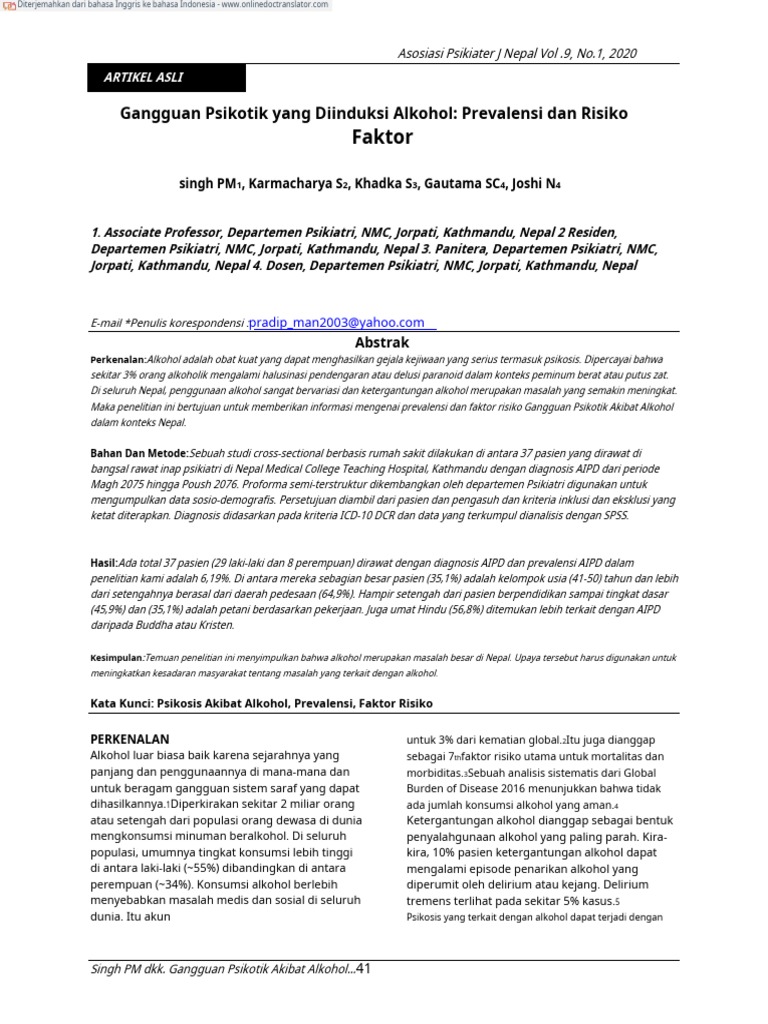 Alcohol Induced Neurological Problems