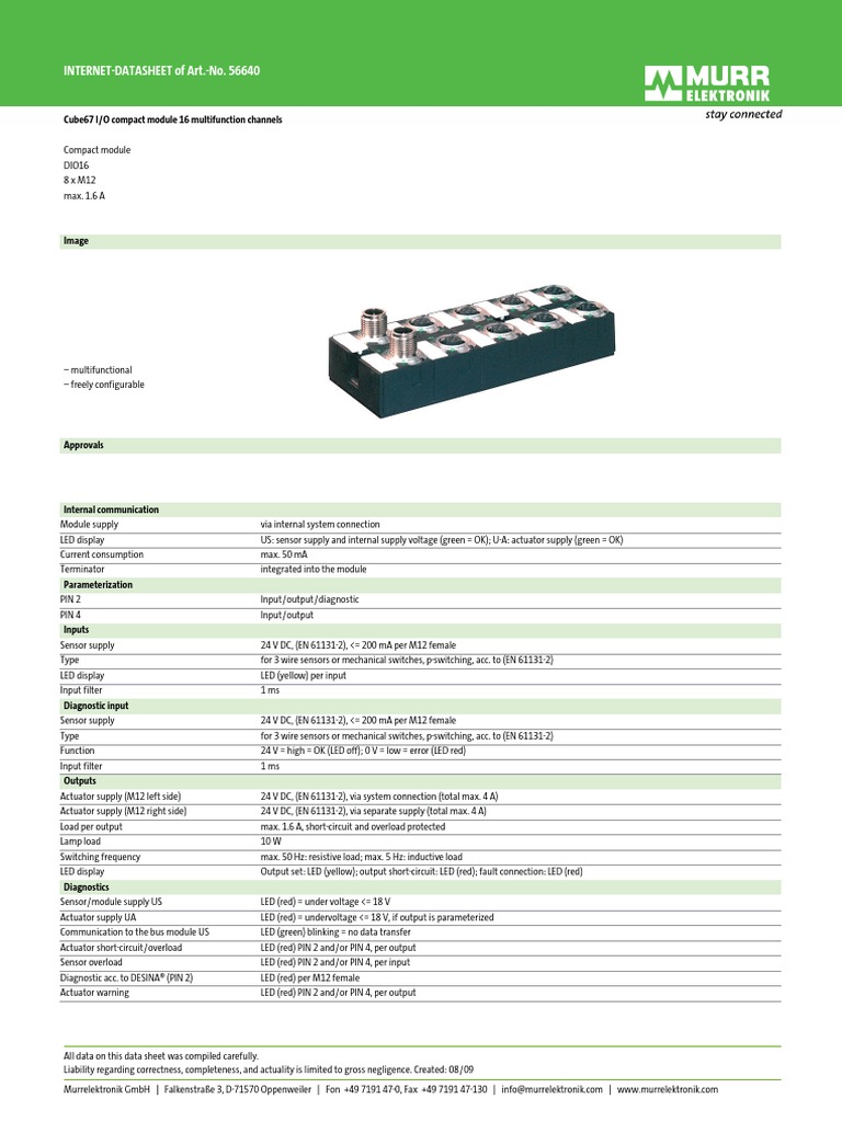 Cube 67 56640 | Download Free PDF | Light Emitting Diode | Switch