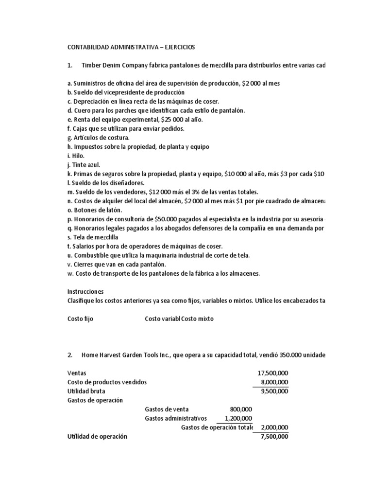 Clasificación de Costos en Contabilidad Administrativa | PDF | Boeing