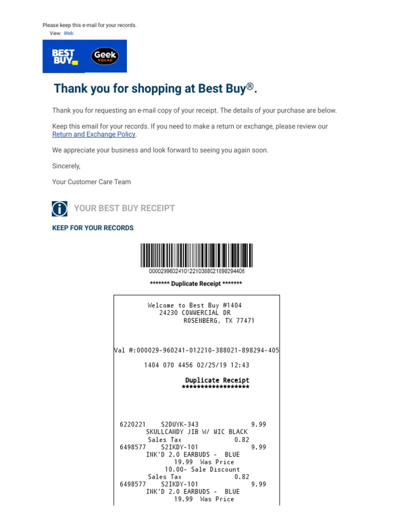 Best Buy PDF | PDF | Receipt | Best Buy