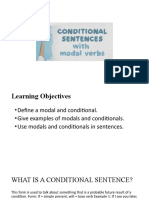 Conditional Sentences With Modal Verbs Class Note