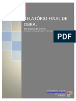 Relatório Final de Obra.: Demolição de Imóvel